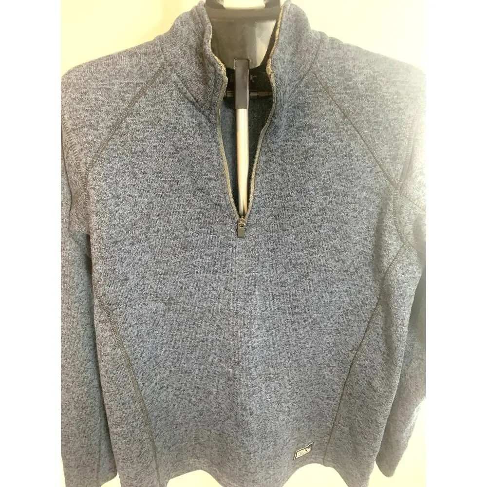 Eddie Bauer Men's Medium Navy Pullover 3/4 Zip - Picture 2 of 9